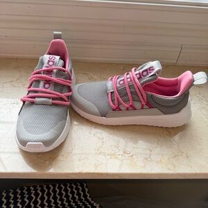 Adidas Lite Racer Gray with Pink Laces